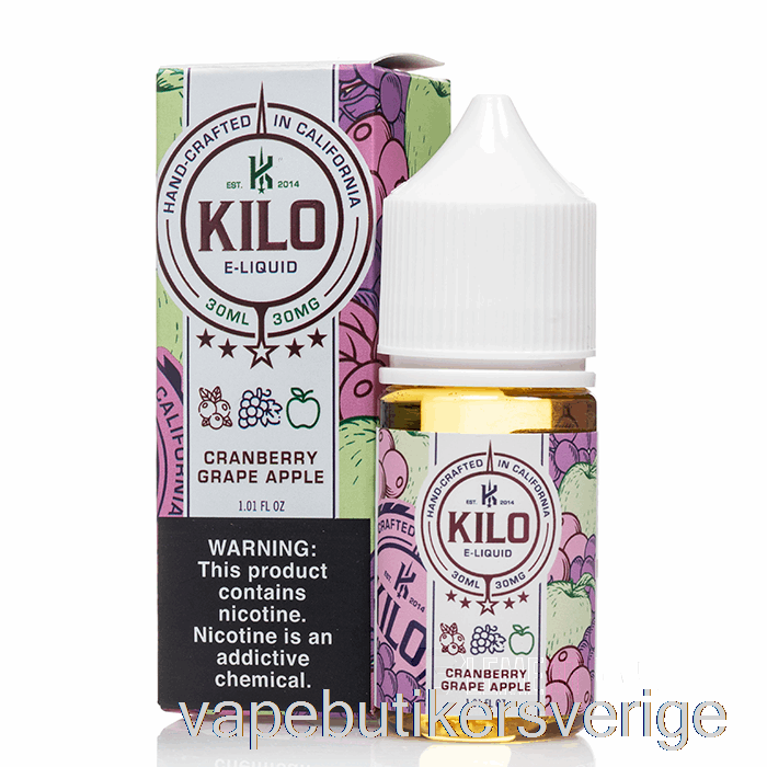 Vape Sverige Tranbärsdruva äpple - Kilo Revival Salter - 30ml 50mg